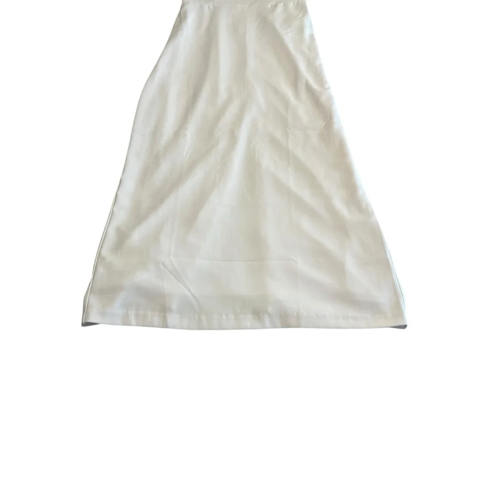 Abercrombie & Fitch White Maxi Bow Front Dress Medium